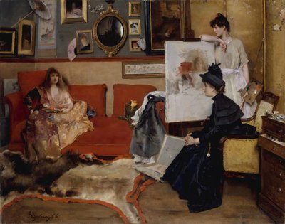 Im Studio von Alfred Emile Stevens